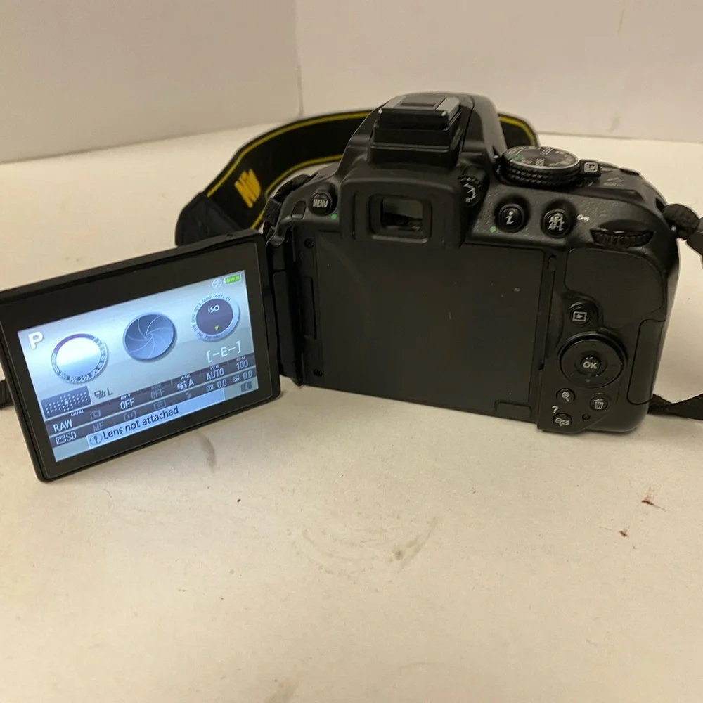 Nikon D5300 Camera Body w strap and 3 lenses 4 batt carry bag